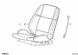 SEAT, FRONT, UPHLSTRY, COVER, SPORT SEAT diagram for BMW 3 Series E36 323i