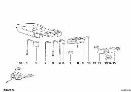 BMW SPORTS SEAT PART diagram for BMW 3 Series E36 323i