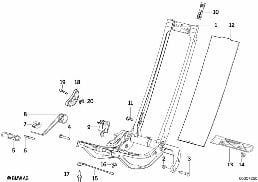 BMW SPORTS SEAT FRAME MECHANICAL diagram for BMW 3 Series E36 318is