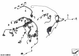 ENGINE WIRING HARNESS diagram for BMW 3 Series F31 LCI 325d