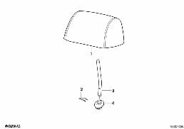 REAR SEAT HEAD RESTRAINT diagram for BMW 3 Series E36 318is