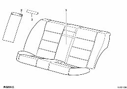REAR SEAT CENTER ARMREST diagram for BMW 3 Series E36 318is