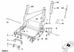 ELECTR.ADJUST.SEAT SINGLE COMPONENTS diagram for BMW 8 Series E31 850Ci