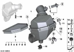 INTAKE MUFFLER/FILTER CARTRIDGE/HFM