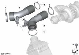 AIR DUCT, TURBOCHARGER INTERCOOLER