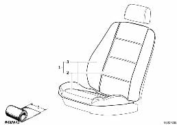 COVER MATERIAL, RUNNING METER diagram for BMW 3 Series E46 318i