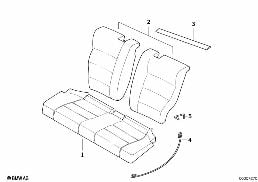 SEAT, REAR, UPHLSTRY/COVER, LOAD-THROUGH diagram for BMW 3 Series E36 318is