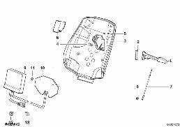 Κάθισμα μπροστά μηχανισμός απασφάλισης diagram for BMW 3 Series E36 325i