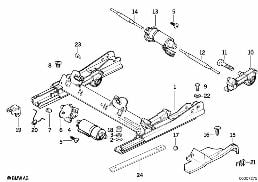 FRONT SEAT RAIL ELECTRICAL/SINGLE PARTS diagram for BMW 3 Series E36 323i