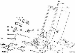 BMW SPORTS SEAT FRAME ELECTRICAL diagram for BMW 3 Series E36 318is