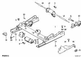 FRONT SEAT RAIL diagram for BMW 3 Series E36 323i