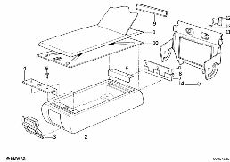 Appui-bras arrier.avec case gardes-chose diagram for BMW 5 Series E34 535i