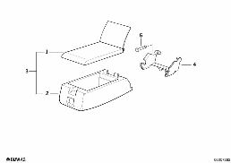 Armlehne hinten zweiteilig diagram for BMW 7 Series E32 750iL