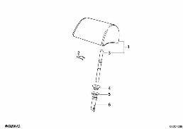 Kopsteun achter diagram for BMW 5 Series E34 525ix