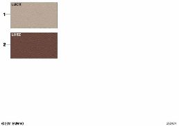 SAMPLE CHART, UPHOLSTERY COLORS, LEATHER diagram for BMW X5 E70 LCI 35iX