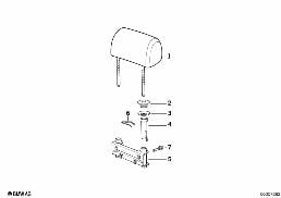Κάθισμα πίσω προσκέφαλο diagram for BMW 3 Series E36 325i