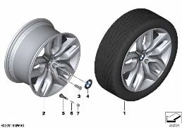 BMW LA WHEEL Y SPOKE 337 diagram for BMW X5 E70 LCI 30dX