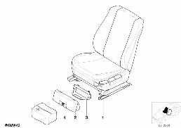 Complete stoel voor diagram for BMW 7 Series E38 735i