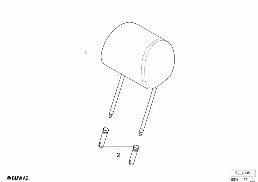Voorstoel hoofdsteun basisstoel diagram for BMW 7 Series E38 735i