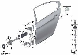 REAR DOOR - HINGE/DOOR BRAKE
