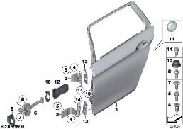REAR DOOR - HINGE/DOOR BRAKE