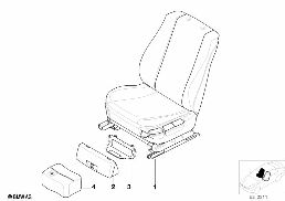 Complete stoel voor diagram for BMW 7 Series E38 735i