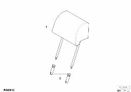 Voorstoel hoofdsteun comfortstoel diagram for BMW 7 Series E38 735i