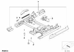 Zitting voor rail zitt. elektr./onderdel diagram for BMW 7 Series E38 735i