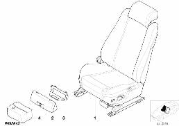Complete stoel voor diagram for BMW 7 Series E38 735i