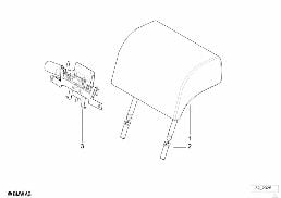 Hoofdsteun achter diagram for BMW 7 Series E38 735i