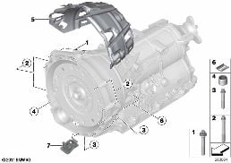 Pieces de fixation de boite de vitesses diagram for BMW 3 Series F31 320d ed