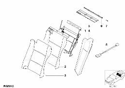 Stoel achter el.verstelb. diagram for BMW 7 Series E38 735i