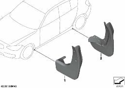 Fartuch błotnika diagram for BMW 1 Series F20 120d