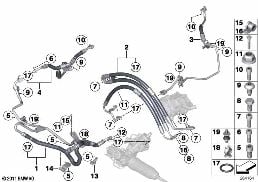 POWER STEERING/OIL PIPE/DYNAMIC DRIVE diagram for BMW 5 Series F10 550iX