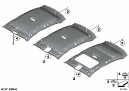 HEADLINING diagram for BMW 1 Series F20 118dX