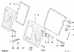 SEAT, REAR, UPHLSTRY/COVER, LOAD-THROUGH diagram for BMW 3 Series E36 323i
