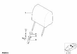REAR SEAT HEAD RESTRAINT diagram for BMW 3 Series E36 323i