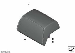 INDI. HEAD REST, LEATHER, REAR (S4UKA) diagram for BMW X6 E71 50iX