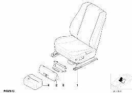 Siège avant complet diagram for BMW 5 Series E39 525td