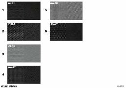 SAMPLE PAGE, UPHOLSTERY COLORS, FABRIC diagram for BMW 3 Series E92 335i