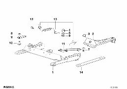 FRONT SEAT RAIL diagram for BMW 3 Series E36 323i