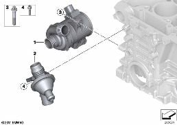 WATERPUMP - THERMOSTAT diagram for BMW 1 Series F20 LCI 125i