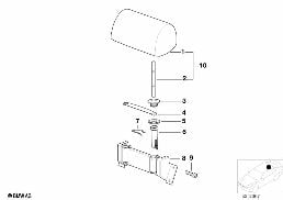 Appuie-tête siège arrière diagram for BMW 5 Series E39 525td