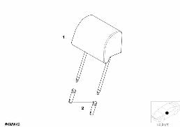 Siège avant appui-tête siège confort diagram for BMW 5 Series E39 525td