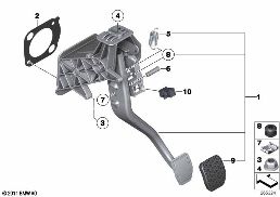 PEDAL ASSEMBLY, DUAL-CLUTCH TRANSMISSION