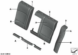 INDIVID.THROUGH-LOADING SYST.,REAR SEAT diagram for BMW 5 Series F10 LCI 530d