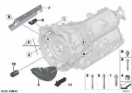GEARBOX MOUNTING PARTS diagram for BMW 3 Series F30 328i