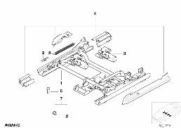 Zitting voor rail zitting diagram for BMW 7 Series E38 735i