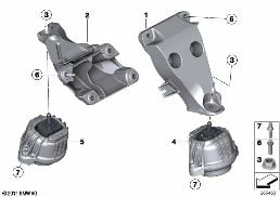 Suspension moteur diagram for BMW 4 Series F33 428iX
