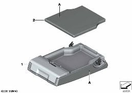 INDIVIDUAL ARMREST, REAR, LEATHER diagram for BMW 5 Series F10 LCI 530d